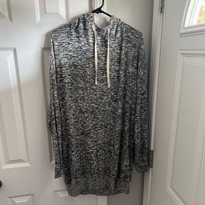 Women’s Hooded Dress - Loose with Tightened Bottom and Drawstring